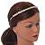 Bridal/ Wedding/ Prom Rose Gold Tone Clear Crystal, White Pearl Flowers Tiara Headband - view 2