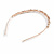 Bridal/ Wedding/ Prom Rose Gold Tone Clear Crystal, White Pearl Flowers Tiara Headband - view 6