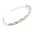 Bridal/ Wedding/ Prom Silver Tone Clear Crystal, White Pearl Flowers Tiara Headband - view 3