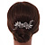 Bridal/ Wedding/ Prom/ Party Silver Tone Clear Crystal Floral Hair Comb - 90mm W - view 2