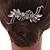 Bridal/ Wedding/ Prom/ Party Silver Tone Clear Crystal Floral Hair Comb - 90mm W - view 3