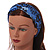 Blue/ Black Snake Print Twisted Fabric Elastic Headband/ Headwrap - view 3