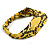 Yellow/ Black Snake Print Twisted Fabric Elastic Headband/ Headwrap - view 7