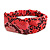 Pink/ Black Snake Print Twisted Fabric Elastic Headband/ Headwrap - view 7