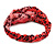 Pink/ Black Snake Print Twisted Fabric Elastic Headband/ Headwrap - view 5