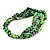 Green/ Black Snake Print Twisted Fabric Elastic Headband/ Headwrap - view 6
