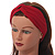 Classic Burgundy Red Twisted Fabric Elastic Headband/ Headwrap - view 2