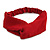 Classic Burgundy Red Twisted Fabric Elastic Headband/ Headwrap