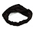 Classic Black Twisted Fabric Elastic Headband/ Headwrap - view 7