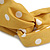 Dusty Yellow and White Polka-Dotted Twisted Fabric Elastic Headband/ Headwrap - view 4