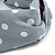 Grey and White Polka-Dotted Twisted Fabric Elastic Headband/ Headwrap - view 4