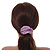 Pack Of 2 Light Chameleon Pink Snake Effect Silk Hair Scrunchies - Medium Thickness Hair - view 3