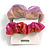 Pack Of 2 Light Chameleon Pink Snake Effect Silk Hair Scrunchies - Medium Thickness Hair - view 6