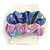 Pack Of 2 Light Chameleon Blue/ Pink Snake Effect Silk Hair Scrunchies - Medium Thickness Hair - view 4