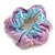 Pack Of 2 Light Chameleon Blue/ Pink Snake Effect Silk Hair Scrunchies - Medium Thickness Hair - view 5
