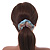 Pack Of 2 Light Chameleon Orange/ Red/ Pink/ Light Blue Snake Effect Silk Hair Scrunchies - Medium Thickness Hair - view 2