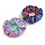 Pack Of 2 Light Chameleon Purple/ Blue/ Pink Snake Effect Silk Hair Scrunchies - Medium Thickness Hair - view 6