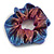 Pack Of 2 Light Chameleon Purple/ Blue/ Pink Snake Effect Silk Hair Scrunchies - Medium Thickness Hair - view 3