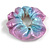 Pack Of 2 Light Chameleon Purple/ Blue/ Pink Snake Effect Silk Hair Scrunchies - Medium Thickness Hair - view 4