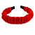 Scarlet Red Velour Fabric Flex HeadBand/ Head Band - view 3