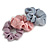 Pack Of 3 Pastel Pink/ Grey/ Purple Satin Hair Scrunchies - Medium Thickness Hair - view 8