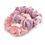 Pack Of 4 Pastel Pink/ Blue/ Purple/ Coral Velvet Hair Scrunchies - Medium Thickness Hair - view 6