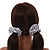 Pack Of 2 White/ Black Polka Dot Silk Hair Scrunchies - Medium Thickness Hair - view 3