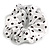 Pack Of 2 White/ Black Polka Dot Silk Hair Scrunchies - Medium Thickness Hair - view 5