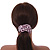 Pack Of 2 Pastel Pink/ Black Polka Dot Silk Hair Scrunchies - Medium Thickness Hair - view 2