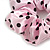 Pack Of 2 Pastel Pink/ Black Polka Dot Silk Hair Scrunchies - Medium Thickness Hair - view 4