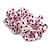 Pack Of 2 Pastel Pink/ Black Polka Dot Silk Hair Scrunchies - Medium Thickness Hair
