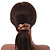 Pack Of 2 Light Caramel/ Brown Polka Dot Silk Hair Scrunchies - Medium Thickness Hair - view 2