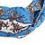 Blue/ White Floral Twisted Fabric Elastic Headband/ Headwrap - view 3