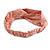 Pink/ White Floral Twisted Fabric Elastic Headband/ Headwrap - view 6