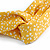 Yellow/ White Floral Twisted Fabric Elastic Headband/ Headwrap - view 4