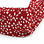 Burgundy Red/ White Floral Twisted Fabric Elastic Headband/ Headwrap - view 4