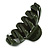 Large Military Green Acrylic Hair Claw - 95mm Across - view 5