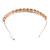 Bridal/ Wedding/ Prom Rose Gold Tone Clear Crystal, Faux White Glass Pearl Tiara Headband - view 5