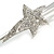 Bridal/ Prom/ Wedding Silver Tone Clear Crystal Star Hair Beak Clip/ Concord Clip - 13cm Length - view 4