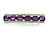 Purple Acrylic Bead/ Clear Crystal Barrette Hair Clip Grip In Silver Tone - 80mm Across - view 4