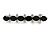 Black/ Clear Acrylic Bead Barrette Hair Clip Grip In Silver Tone - 80mm Across - view 4