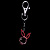 Red Crystal Bunny Charm Key Ring - view 2