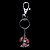 Silver Red Pappy Charm Key Ring - view 4