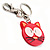 Plastic Funky Cat Key Ring/Handbag Charms (Pink) - view 3