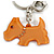 Brown Plastic Scottie Dog Keyring/ Handbag Charm - view 5