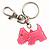 Pink Plastic Scottie Dog Keyring/ Handbag Charm - view 2