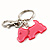 Pink Plastic Scottie Dog Keyring/ Handbag Charm - view 3