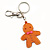 Gingerbread Man Plastic Keyring/ Handbag Charm - view 2