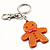 Gingerbread Man Plastic Keyring/ Handbag Charm - view 3