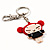Red Plastic Japanese Girl Handbag Charm Key Chain - view 3